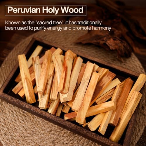BBLTIFF Sauge Blanche Purification a Bruler, 6 Pièces Sauge Blanche de 10-11cm et 6 Pièces Batons Palo Santo, Encens Naturel à Bruler Anti Stress Méditation, pour La Purification de l'air Domestique - Image 5