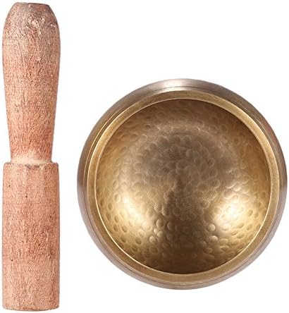 Btuty Bol chantant tibétain fait à la main en métal de 7,6 cm avec bâton pour bouddhisme, méditation, guérison, relaxation, yoga - Image 2