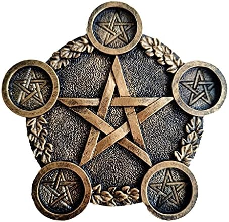 Tanmo Bougeoir en résine Astrologie Pentacle autel Plaque Accessoires de Divination Lustre
