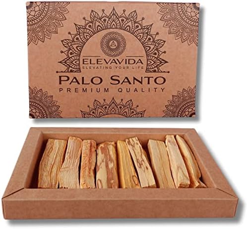 ELEVAVIDA Palo Santo 90 g (9-11 bâtons) Bois Palo Santo du Pérou, produit durablement pour la Relaxation, la méditation, Le Nettoyage énergétique des pièces - Bursera Graveolen — Bois sacré