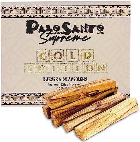 Palosanto - Encens Naturel de Palo Santo - Qualité Gold sélectionné du Pérou - Original pour la Purification et Le Bien-être Spirituel - Éthique et Durable - Répulsif Anti-moustiques (100-110 g)