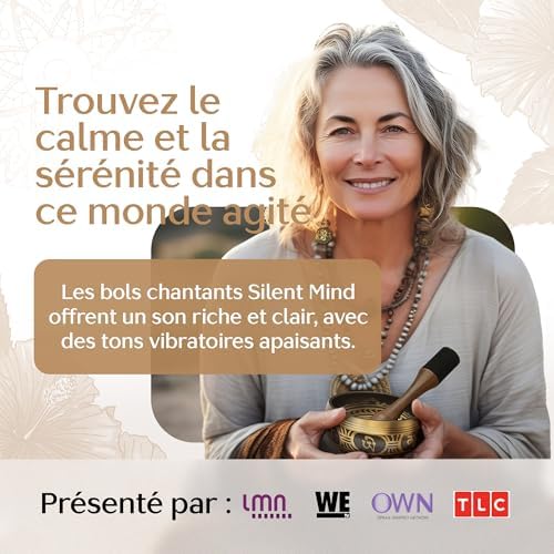 Bol Tibétain – Bol Tibétain Chantant pour la Purification et la Méditation – Silent Mind – Bol Méditation – Inclut un Maillet avec Prise en Main Type Crayon et un Coussin - Image 4