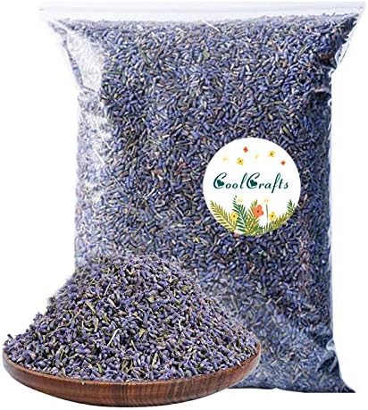 CoolCrafts Lavande Séchée Naturel 225g Fleurs de Lavande Odorante Bourgeons de Lavande pour Sachets de Lavande