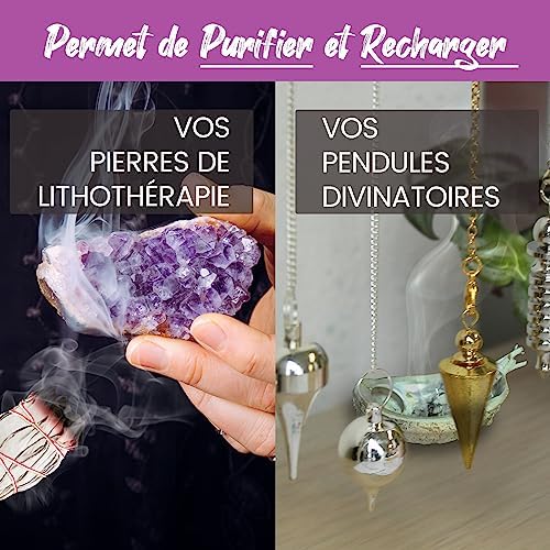Vibratis Sauge Blanche De Purification 2 Bâtons d'Encens de Sauge À Brûler + Coquille d'Ormeau + E-Book - Élimine Les Énergies Négatives(𝗦𝗮𝘁𝗶𝘀𝗳𝗮𝗶𝘁 𝗼𝘂 𝗥𝗲𝗺𝗯𝗼𝘂𝗿𝘀𝗲) - Image 4