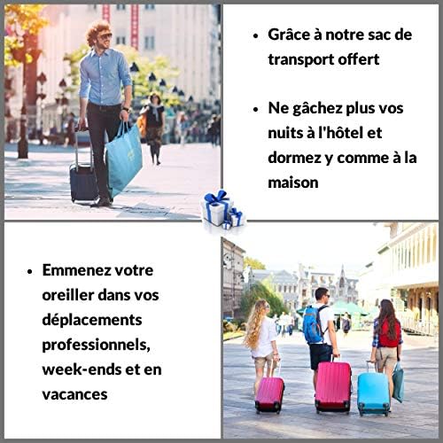 NightSide® Oreiller à mémoire de forme Premium. Coussin anti-transpirant adapté aux douleurs cervicales. Housse bambou hypoallergénique, double face. Oreiller ergonomique cervical modèle: moyen/moyen - Image 9