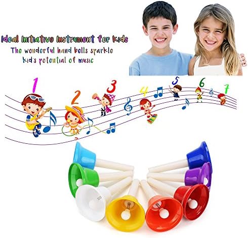 Cloches à percussion colorées - Kit de cloches diatoniques en métal avec sac de transport pour les tout-petits, les adultes, les festivals, les mariages, les fêtes de famille - Image 3