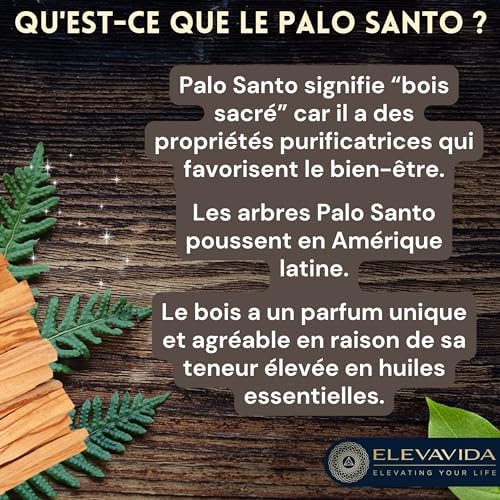 ELEVAVIDA Palo Santo 90 g (9-11 bâtons) Bois Palo Santo du Pérou, produit durablement pour la Relaxation, la méditation, Le Nettoyage énergétique des pièces - Bursera Graveolen — Bois sacré - Image 2