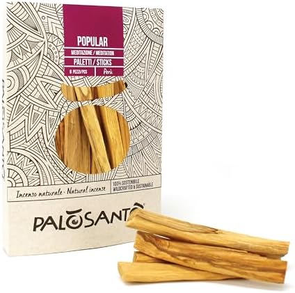 PALOSANTO - Palo Santo Batons Populaire Ayabaca - 8 Batons - Qualité Supérieure du Pérou - Encens Naturel Idéal Purification, Protection Maison - Bois Naturel 100% Bursera Graveolens