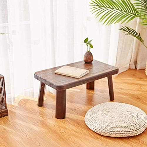 Yusat Coussin rond en paille, tapis de sol Tatami rond épais, pour la maison, le fitness, le yoga, la méditation, tapis de sol rembourré en soie, tapis de yoga, kaki 40 x 40 cm - Image 3