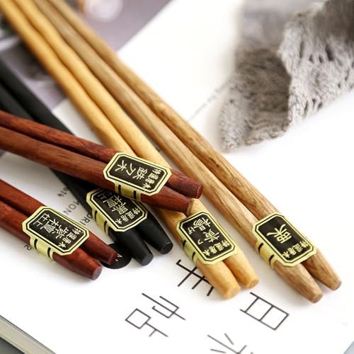 Rpanle 5 Paires Baguettes Japonaises Baguettes en Bois 22.5cm Chopstick Traditionnelle et Elégante Réutilisable Bambou Naturel Baguette pour Cuisine Maison Hôtel Restaurant - Image 6