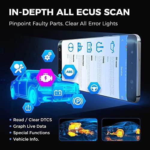 Autel AP200 Adaptateur Diagnostic Auto OBD2 Bluetooth pour Tous les Systèmes avec Codage d'Injecteur, AutoVIN, Service IMMO, RAZ de l'Entretien / EPB / BMS / SAS / TPMS / FAP Adapté pour Bricoleurs - Image 5