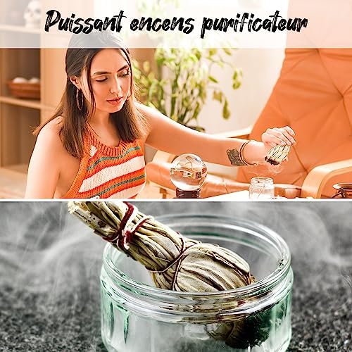 Vibratis Sauge Blanche De Purification 2 Bâtons d'Encens de Sauge À Brûler + Coquille d'Ormeau + E-Book - Élimine Les Énergies Négatives(𝗦𝗮𝘁𝗶𝘀𝗳𝗮𝗶𝘁 𝗼𝘂 𝗥𝗲𝗺𝗯𝗼𝘂𝗿𝘀𝗲) - Image 3