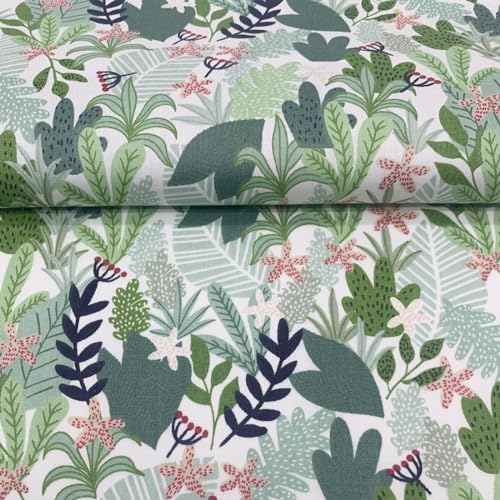 EDGEAM Tissu en coton au mètre - Largeur : 160 cm - Tissus à coudre (50 cm, 100 cm, 200 cm) - Tissu de couture (vert 06#, 50 x 160 cm)