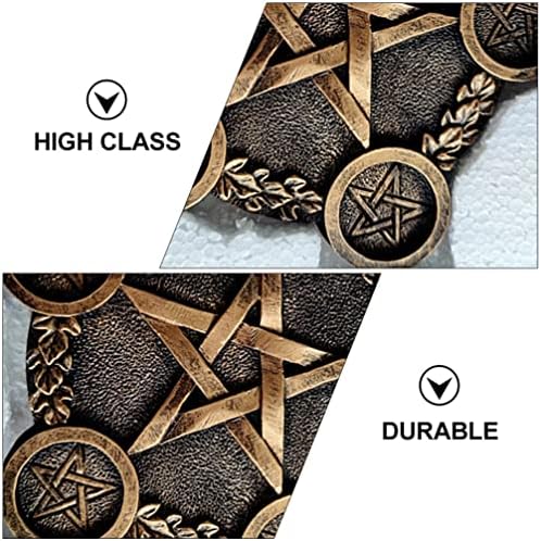 Pentagramme Photophore vintage carillon étoile bougeoir plateau astrologie pentacle plaque sorcellerie quatre nuls couler wiccan tarot quatrenitures - Image 7