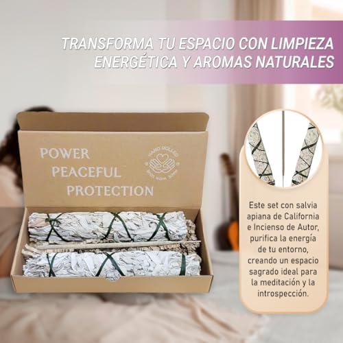 Copalosanto Set sauge California 2 Atados XXL + Encens d'auteur sauge blanche - Image 2