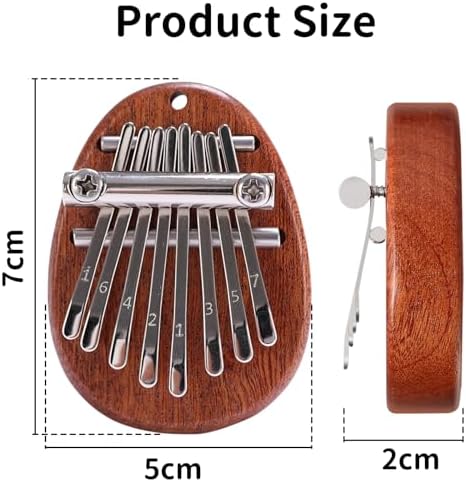 Mini Kalimba, 8 Touches Kalimba, Kalimba Instrument de Musique Enfant et Adulte, Kalimba 8 Clés Pouce Piano pour Les Enfants, Les Débutants et Les Mélomanes Instrument de Musique Exquis - Image 2