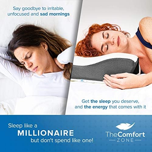TheComfortZone Coussin orthopédique pour Les douleurs au Cou Oreiller Cervical Ergonomique Oreiller en Mousse à mémoire Oreiller Cervical Oreiller Anti-ronflement - Image 7