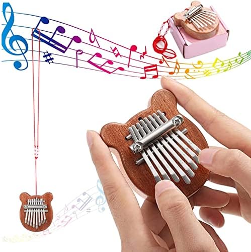 Mini Kalimba Piano à Pouce Kalimba Instrument Enfant Piano à Doigts en Bois Instrument Portable Marimba Kalimba 8 Clés Kalimba Portable Musique Thumb Piano Mini Kalimba pour Enfant Adultes Débutant - Image 6