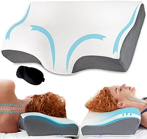 TheComfortZone Coussin orthopédique pour Les douleurs au Cou Oreiller Cervical Ergonomique Oreiller en Mousse à mémoire Oreiller Cervical Oreiller Anti-ronflement