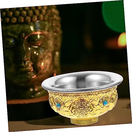 Ciieeo 5 Pièces Tasse D'eau Saint Plaque Décorative Bol Coupe D'autel Coupe D'offrande Pour Bouddha Rituel Païen Feng Bouddhiste Sacrifier Accessoire Pot Décoration D'époque Shui Alliage - Image 3