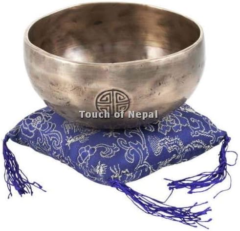 Touch of Nepal Bol chantant tibétain fait à la main au Népal 14 cm de diamètre