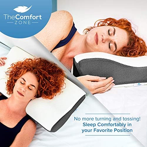 TheComfortZone Coussin orthopédique pour Les douleurs au Cou Oreiller Cervical Ergonomique Oreiller en Mousse à mémoire Oreiller Cervical Oreiller Anti-ronflement - Image 6