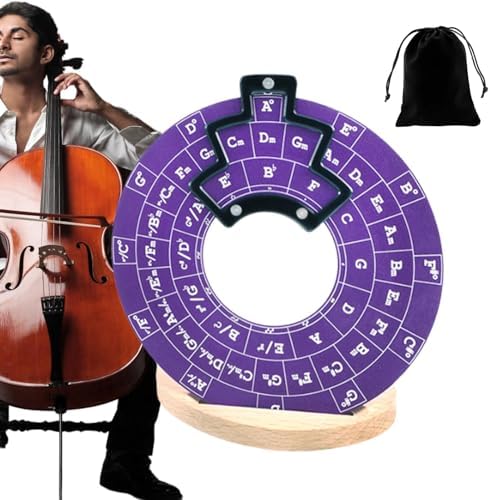 Cercle des Cinquièmes Roues | Disque de théorie musicale pour guitare Métal | Roue d'accorde de Mélodie Guitare AVEC Support et SAC Rangement | Cercles Quintes Instruments Muque Outils Pédagogiques - Image 9