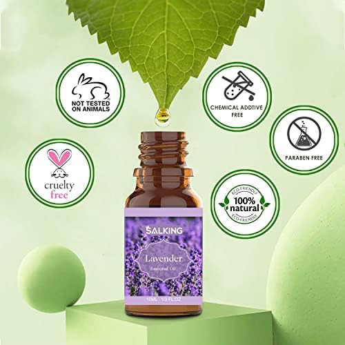 Salking Floral Huiles Essentielles, 6x10ml 100% Huile Essentiellle Bio pour diffuseurs, humidificateurs, massage, lavande, rose, jasmin, camomille, garddénia, fleurs de Cerisier - Image 5