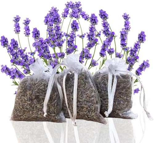 PIF - 3 Sachets 8g de Lavande de Provence - Sachet parfumé Voiture, Placard Maison, Anti Acariens - Fleurs de Lavande - Fabriqué et Assemblé en France - Direct Producteur, Sachets Parfumés, Déco Maison