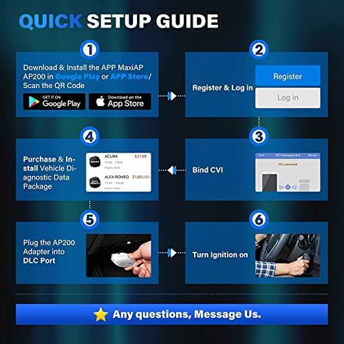 Autel AP200 Adaptateur Diagnostic Auto OBD2 Bluetooth pour Tous les Systèmes avec Codage d'Injecteur, AutoVIN, Service IMMO, RAZ de l'Entretien / EPB / BMS / SAS / TPMS / FAP Adapté pour Bricoleurs - Image 9