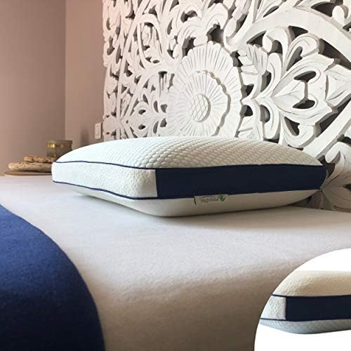 NightSide® Oreiller à mémoire de forme Premium. Coussin anti-transpirant adapté aux douleurs cervicales. Housse bambou hypoallergénique, double face. Oreiller ergonomique cervical modèle: moyen/moyen