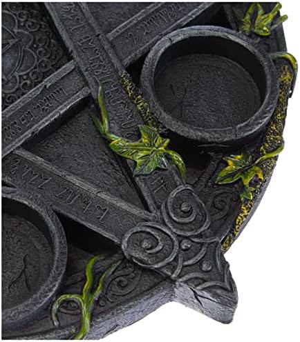 Nemesis Now B2538G6 Photophore Pentagramme Wiccan 25,5 cm Noir Résine - Image 4