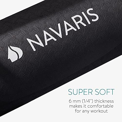 Navaris Tapis Yoga - Tapis de Yoga Rond en TPE 120 x 0,6 cm - Tapis de Sol méditation Fitness Gymnastique Pilates Exercice entraînement Sport - Image 5