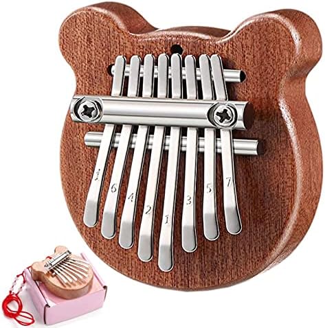 Mini Kalimba Piano à Pouce Kalimba Instrument Enfant Piano à Doigts en Bois Instrument Portable Marimba Kalimba 8 Clés Kalimba Portable Musique Thumb Piano Mini Kalimba pour Enfant Adultes Débutant
