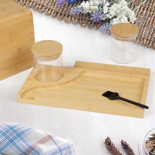 Viking Factory Grand Boîte en Bambou AVEC SERRURUR à combinaison, Boîte DÉCORATIVE LA MAISON, PLATEAU AMOVIBLE DE QUALITÉ SUPÉRIEUR ET TOS LES ACCESSOIRES (27 * 18 * 15CM COULEUR BAMBOU) - Image 4