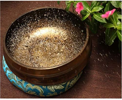 ZYuan Bol Chantant Artisanal，20 cm Bol Musical Tibétain avec Maillet et Coussin, pour Yoga Méditation Prière Relaxation Soulagement de Stress et Anxiété Guérison par Chakra Décoration de Maison - Image 6