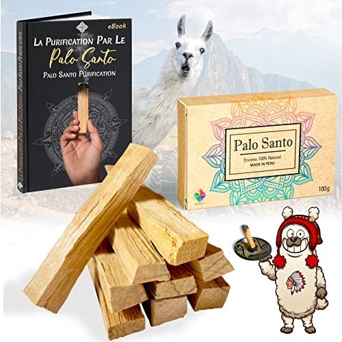 Palo Santo 100 GR et Ebook Pratique (PDF) – Baton d'Encens Bois Sacré à Brûler pour Purification des Énergies Négatives et Esprits – Palo Santo Veritable (100 GR)