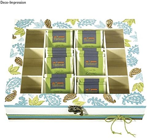 Rayher 6241500 Boite à Thé en Bois à 12 Compartiments - Boite de Rangement pour Vos Condiments, Sachets de Thé, épices, café en dosettes - Boite à Bois à Décorer Idéale pour Toute Décoration Créative - Image 4