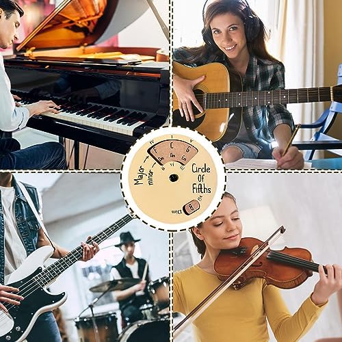 Mélodie en Bois | Cercle des Cinquièmes | Roue en Bois Circulaire et Outil éducatif musical | Roue d'accorde les musiciens pour les musiques, les instruments musiques et accessoires, les notes pour les notes, les accords - Image 7