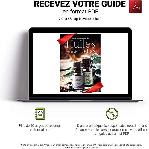 Coffret 8 x 10 ml Huiles Essentielles BIO distillées en FRANCE + Guide d'Aromathérapie PDF | HEBBD, HECT | Kit pour Cuisine, Diffuseur | Bienfaits Respiratoires, Encombrement, Digestion | Mearome - Image 9