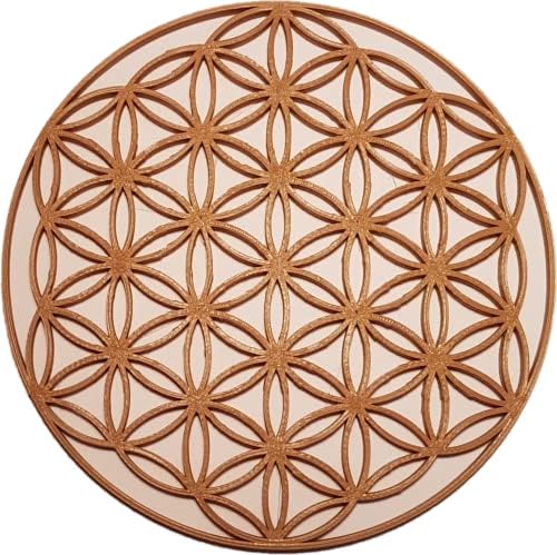 3defrance Fleur de vie 14 cm - Purification - Energie - Méditation - Décoration - Sous verre - Matériau biosourcé de qualité supérieure - Fabriqué en France - Image 7