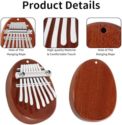 Mini Kalimba, 8 Touches Kalimba, Kalimba Instrument de Musique Enfant et Adulte, Kalimba 8 Clés Pouce Piano pour Les Enfants, Les Débutants et Les Mélomanes Instrument de Musique Exquis - Image 3