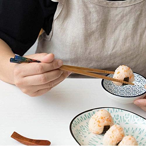 Baguettes Japonaises 5 Paires Baguette Sushi Baguettes en Bois 23cm Baguette Traditionnelle et Elégante pour Cuisine Maison Hôtel Restaurant (C) - Image 6