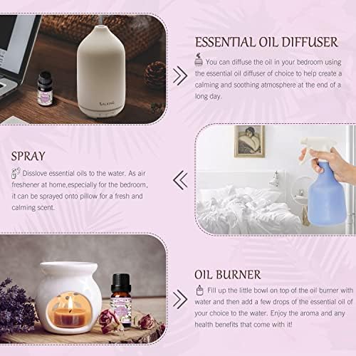 Salking Floral Huiles Essentielles, 6x10ml 100% Huile Essentiellle Bio pour diffuseurs, humidificateurs, massage, lavande, rose, jasmin, camomille, garddénia, fleurs de Cerisier - Image 6