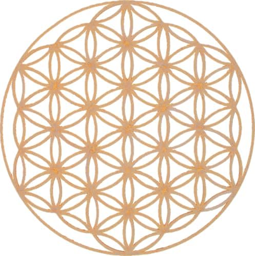 3defrance Fleur de vie 14 cm - Purification - Energie - Méditation - Décoration - Sous verre - Matériau biosourcé de qualité supérieure - Fabriqué en France