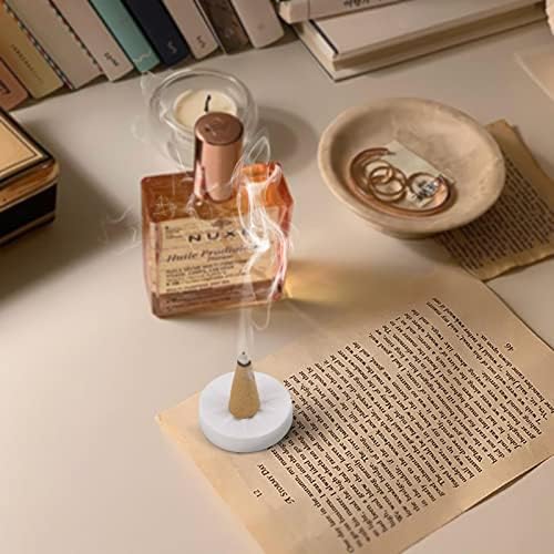 Scentorini Cônes d'Encens, assortiment Encens Cone 120pcs, Sauge Blanche Parfum Cons, AVEC Support de Blesons d'Ences - Image 7
