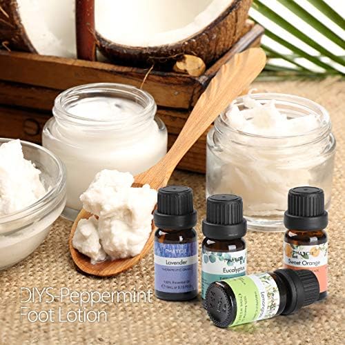 PHATOIL Kit Huiles Essentielles, Aromathérapie Huile Essentielle pour Diffuseur Pure Naturelle, Huile de Lavande, Eucalyptus, Menthe Poivrée, Tee Tree, Orange Douce, Citronnelle (6 x 10ML) - Image 5