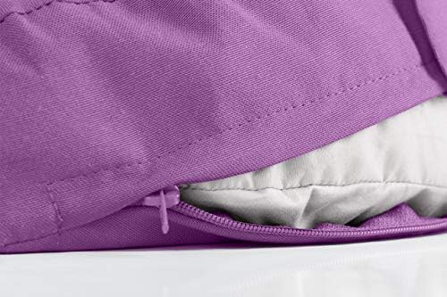 sei Design Coussin de Yoga, de méditation, en Demi-Lune, avec Rembourrage en cosses de Sarrasin, Grand Coussin de Sol, Coussin de méditation, 46 x 25 x 10 cm, Violet - Image 8