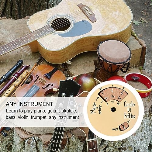 Mélodie en Bois | Cercle des Cinquièmes | Roue en Bois Circulaire et Outil éducatif musical | Roue d'accorde les musiciens pour les musiques, les instruments musiques et accessoires, les notes pour les notes, les accords - Image 6