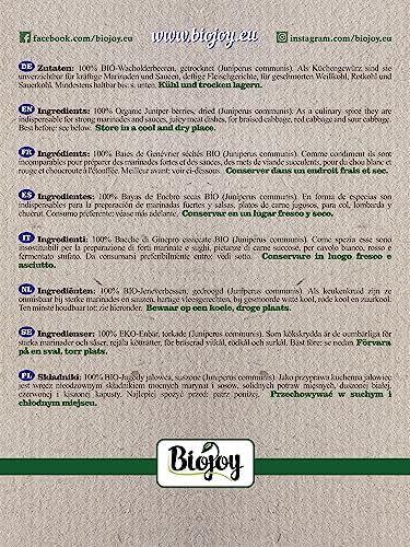 Biojoy Baies de Genièvre BIO (100 g), séchées et entières, Thé de Genévrier (Juniperus communis) - Image 4
